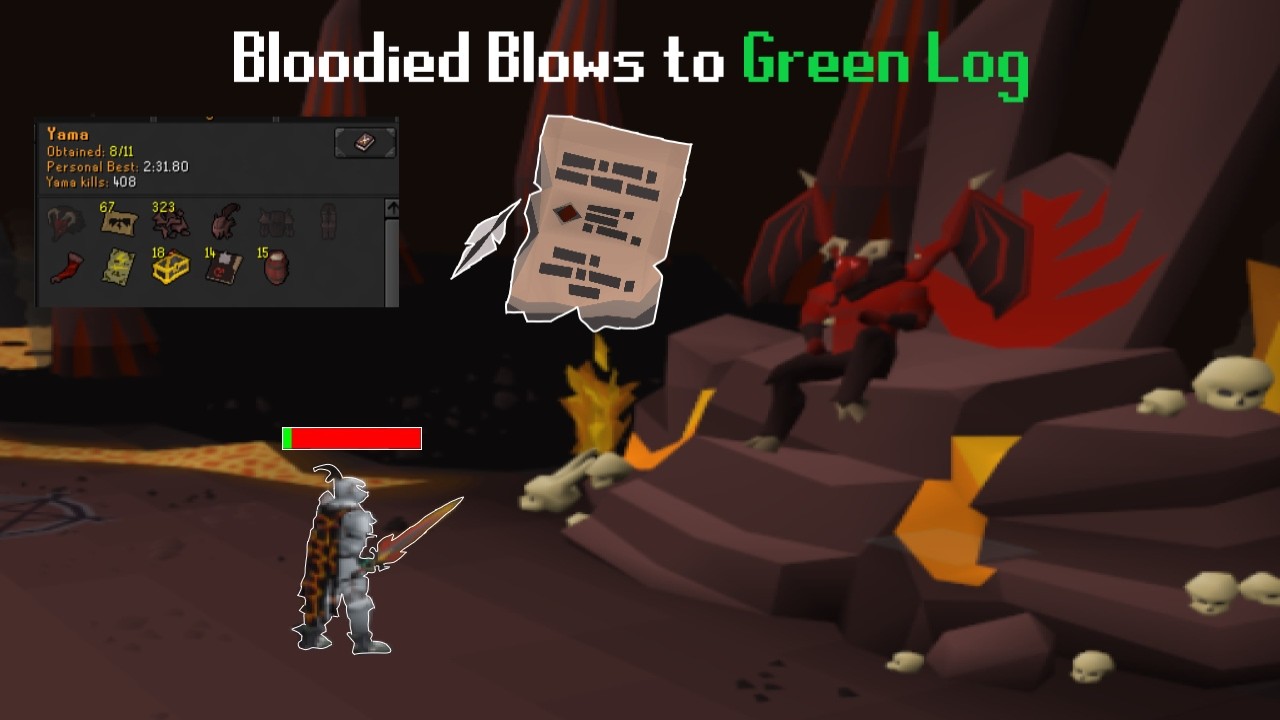 Yama Melee Bloodied Blows Til Green Log (5) - Almost 100 kc
