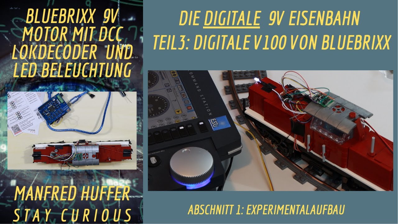 Digitale 9V Eisenbahn Teil 3: Digitale V100 von Bluebrixx