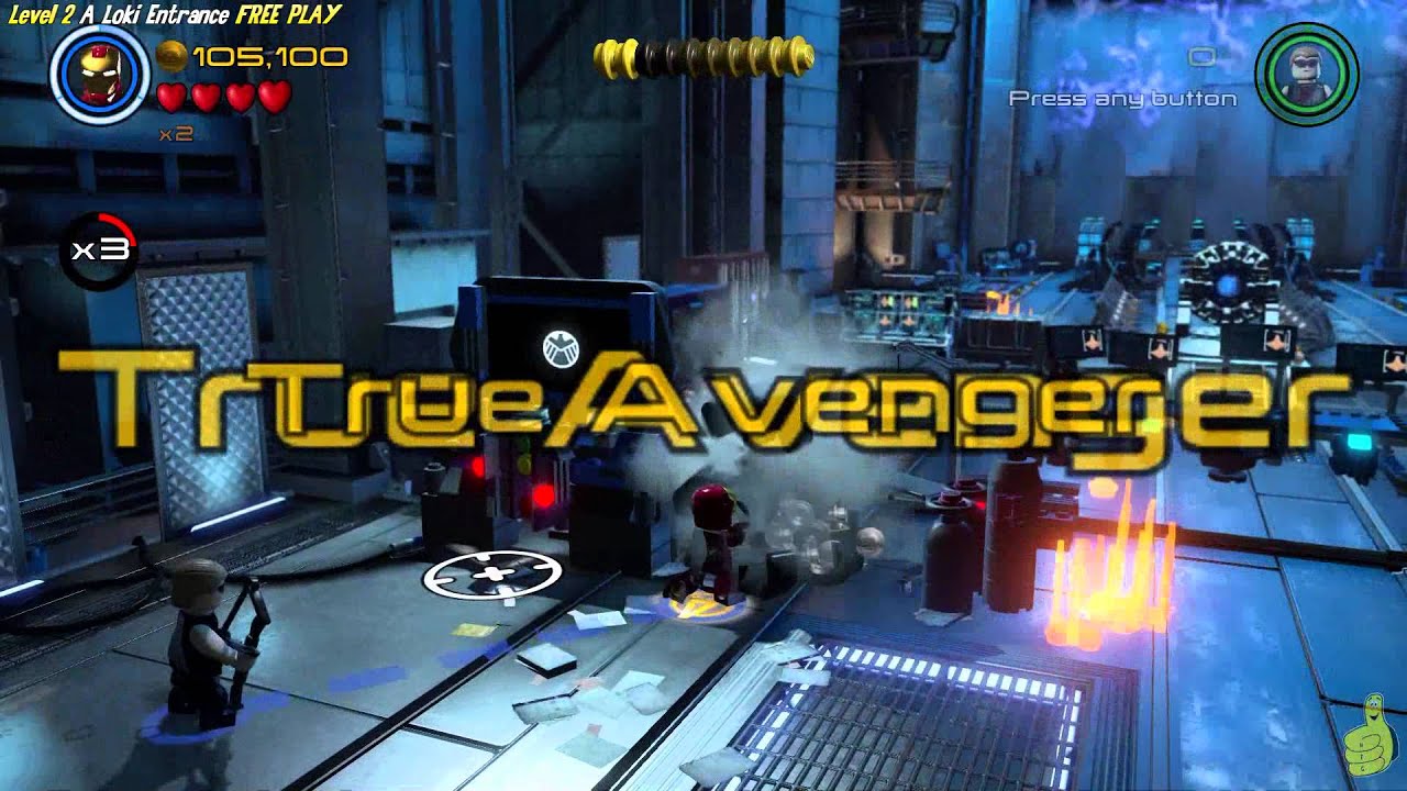 Lego Marvel Avengers: Lvl 2 / A Loki Entrance FREE PLAY (All Collectibles) - HTG