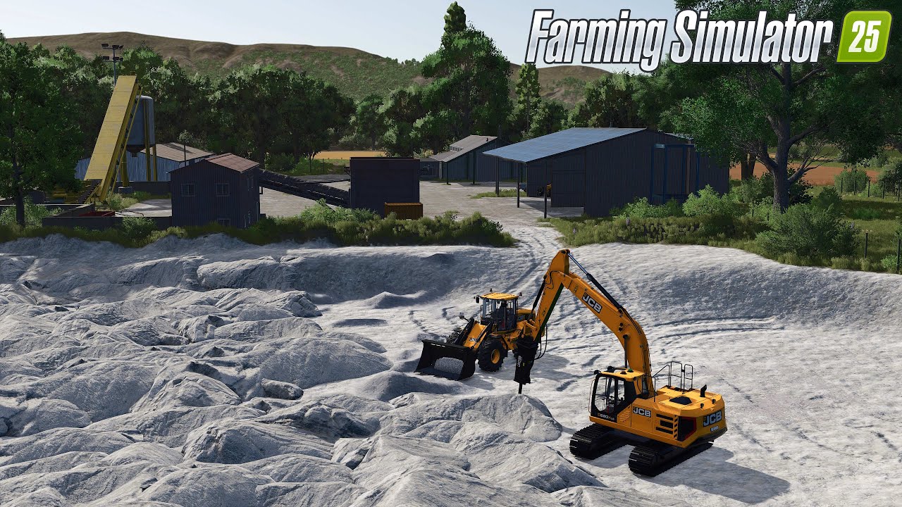 FS25 🚧 Crushing Limestone - Hof Bergmann Map 🚧 Farming Simulator 25 Mods