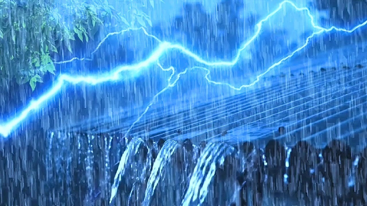 Sleep Instantly to Heavy Rain & Thunder on a Tin Roof | Foggy Forest Night
