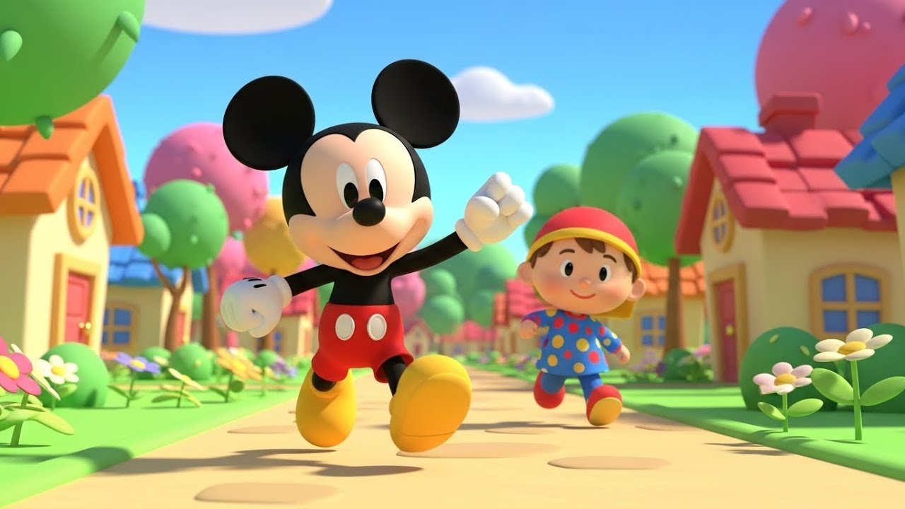 Mickey Mouse Persiguió el Globo que Rebotaba 🎈🐭 | Canción Infantil | Rimas para Bebés