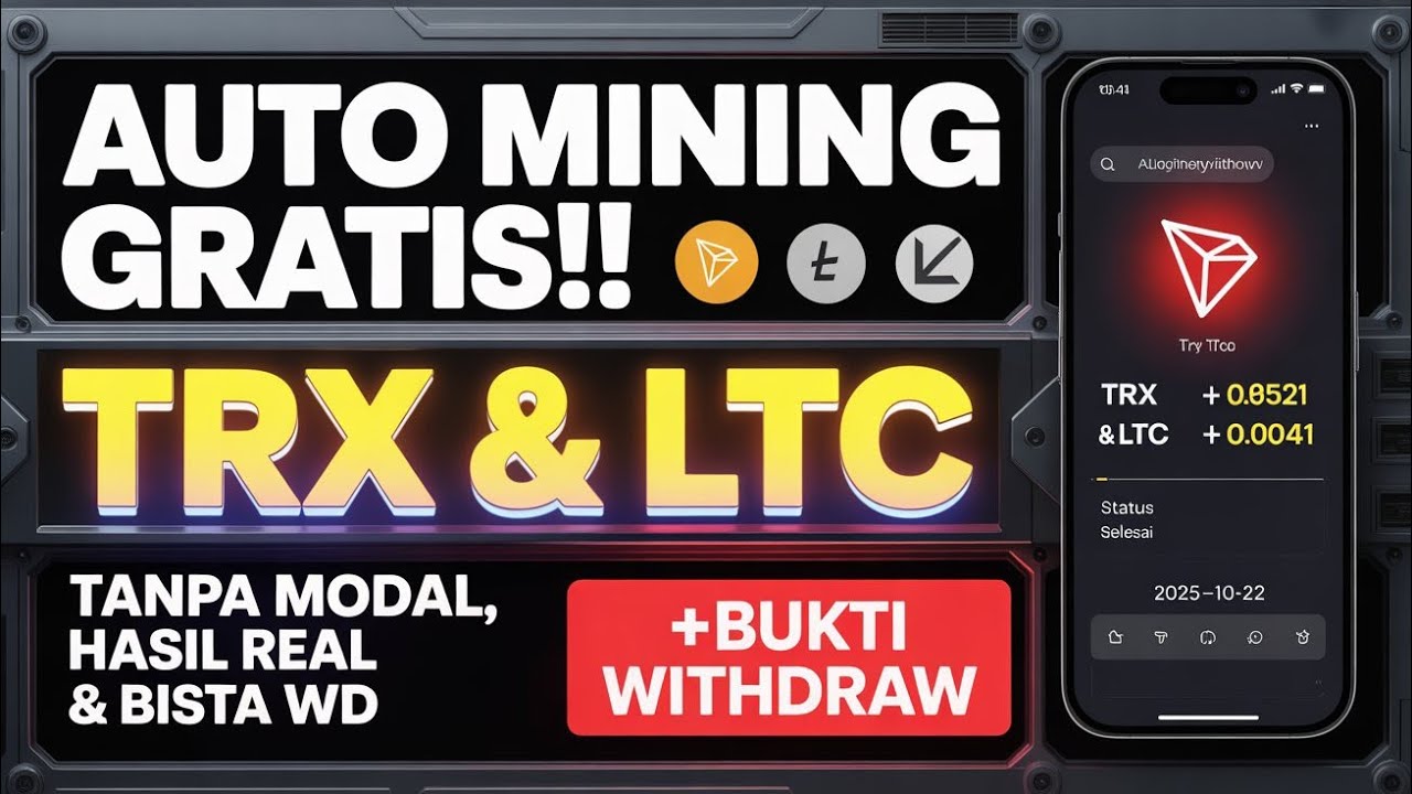 100% GRATIS: cara mining TRX & Litecoin yang gue tes (withdraw!)