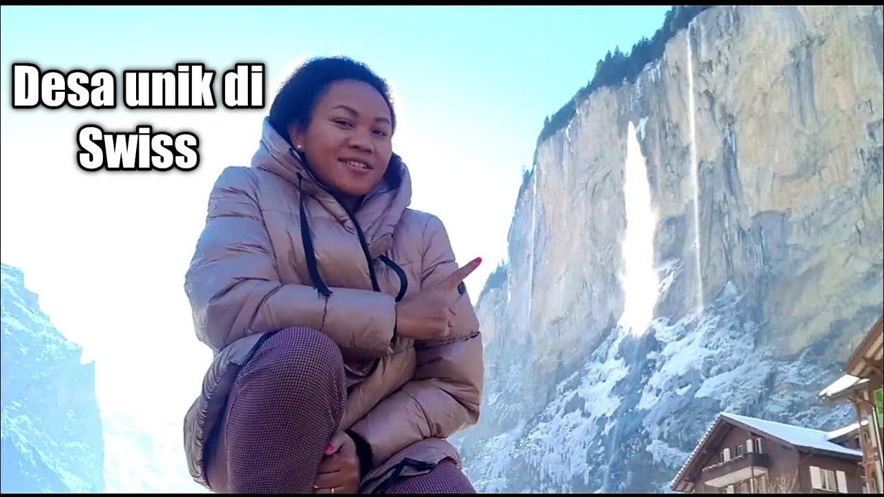 Jalan jalan di Lauterbrunnen. Desa unik di sebuah lembah di Swiss