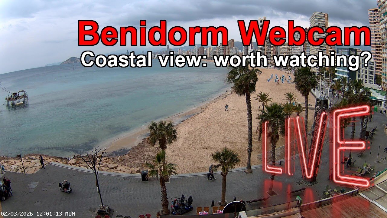 BENIDORM LIVE WEBCAM 🇪🇸 🔴 LIVE: Resort Beach at Night NOW! 🌃🌴