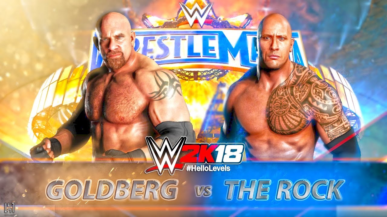 WWE 2K18 Голдберг против Рока | Геймплей матча WWE 2K18 PS4 Pro