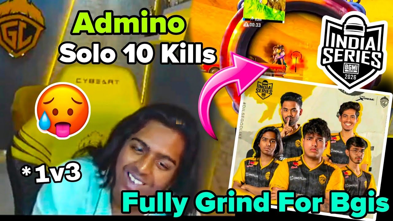 Admino On Fire🔥 Solo 10 Kills🥵 Spower 1v3😬 Jonathan Spray😈 Late Night Scrim🚨 Ready For Bgis✅💛