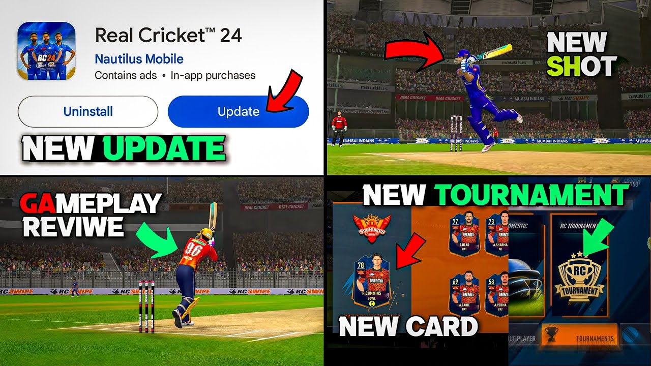 Real Cricket 24 New Update😍ReviweNew Shots & Hidden Featurse...😇