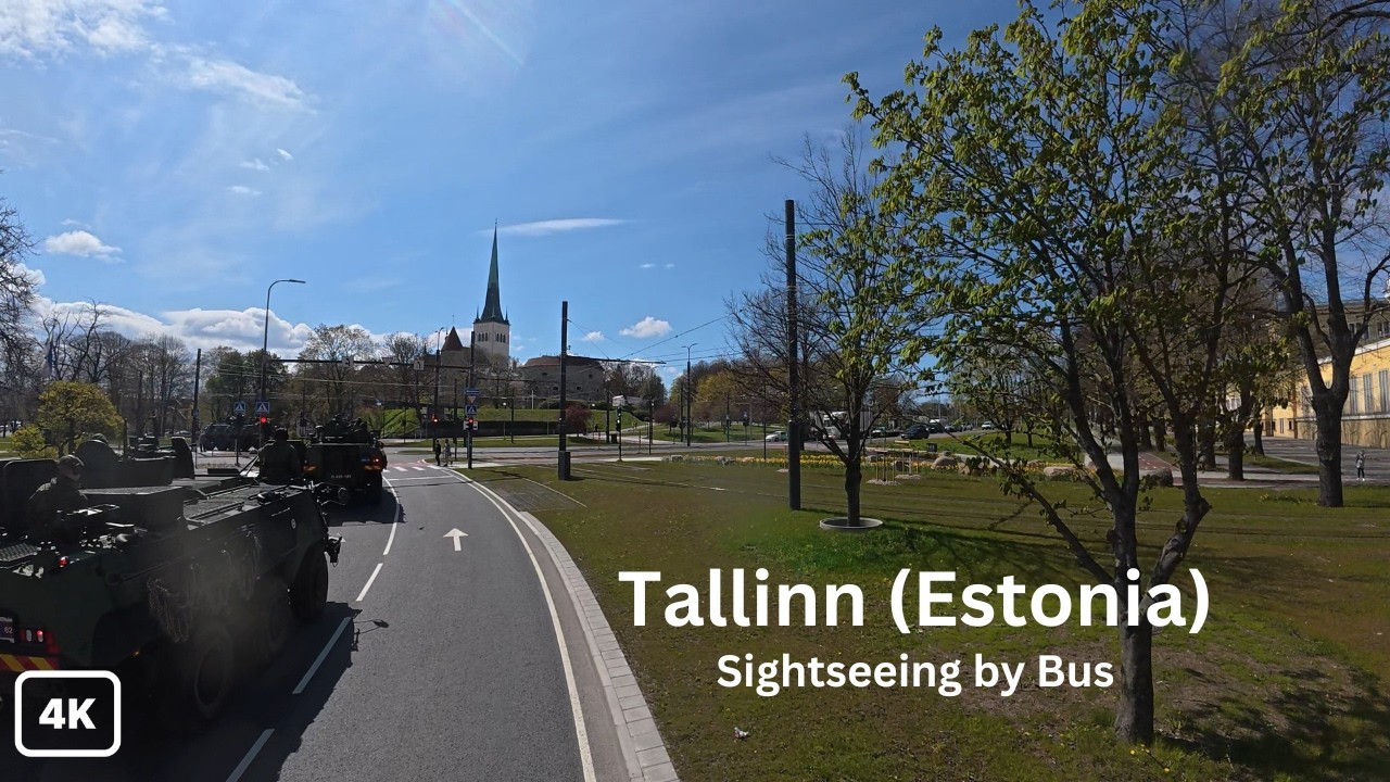 Tallinn (Estonia) by bus - Sightseeing loop of  Pirita and the Historic Suburbs approaching old town