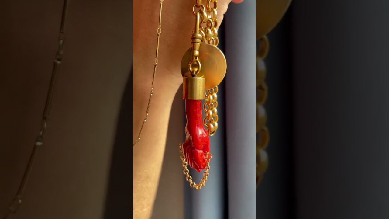 Figa Hand Charm in Red by Fallen Aristocrat