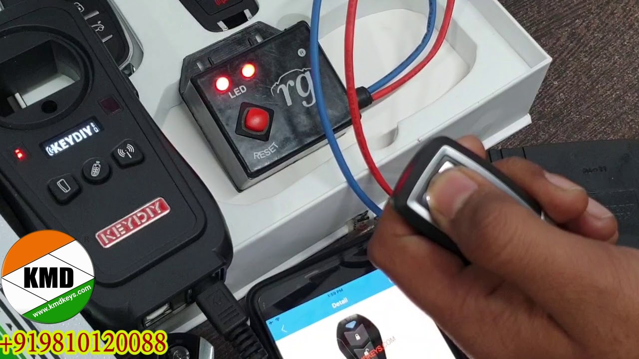 KMD RG CENTRAL LOCKING TESTER CROSSLINK WHEELS REMOTE PROGRAMMING AND UNIT RESET