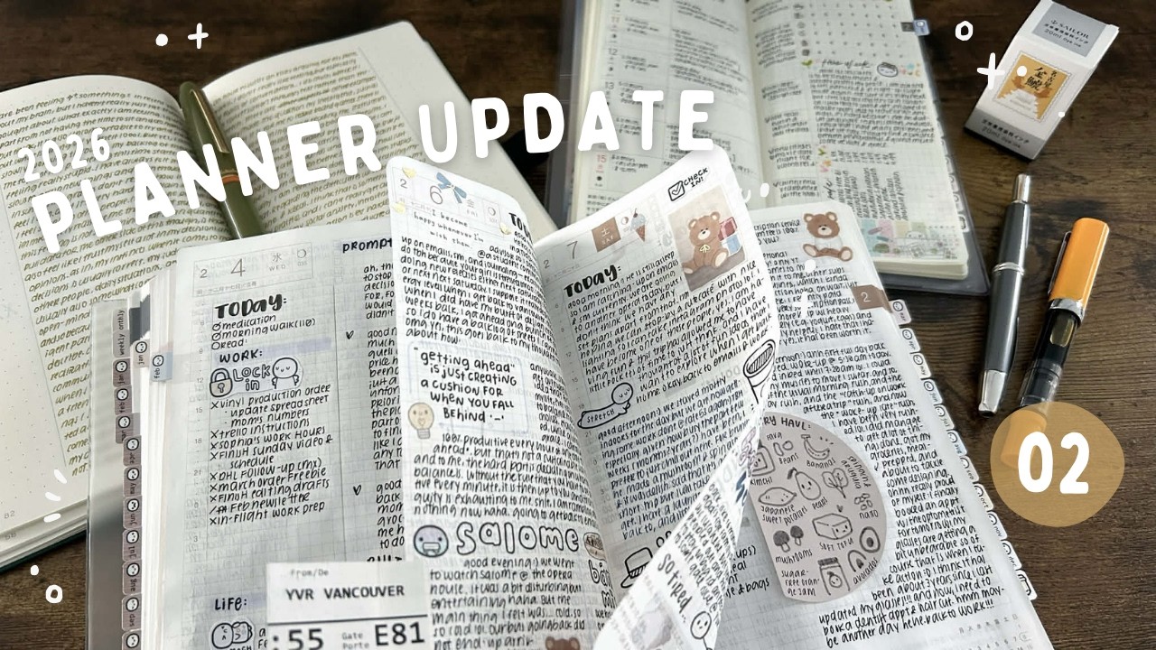 February 2026 Planner Update | Hobonichi, Reading, Commonplace, Inks