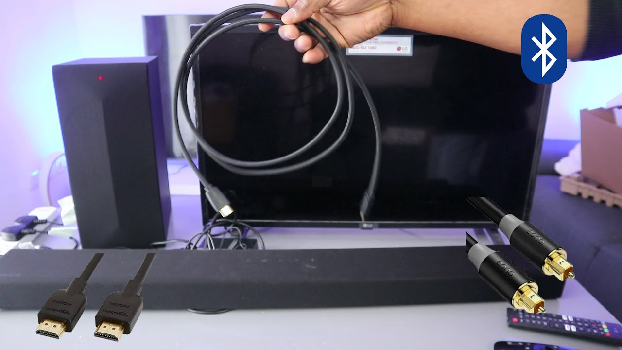 Как подключить саундбар LG к телевизору с помощью кабеля HDMI ARC
