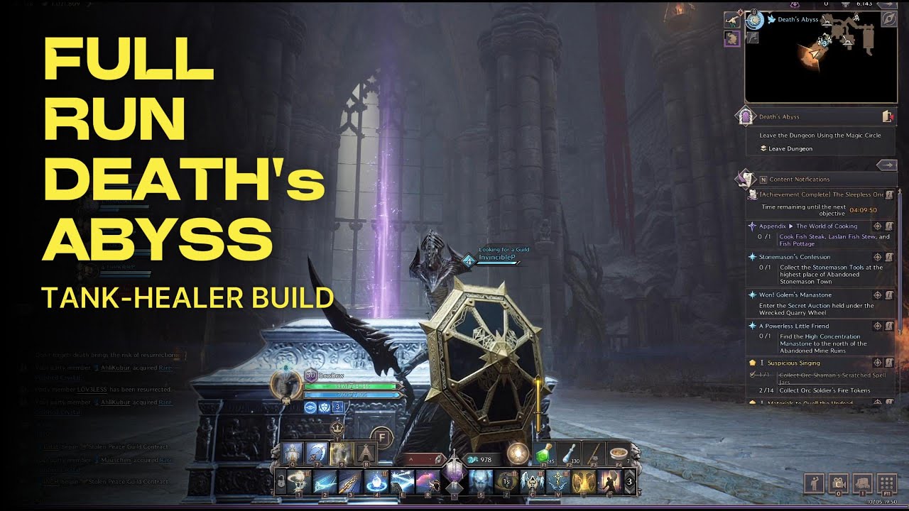 [TANK - HEALER] Death's Abyss Dungeon - SNS/WAND POV | Throne and Liberty