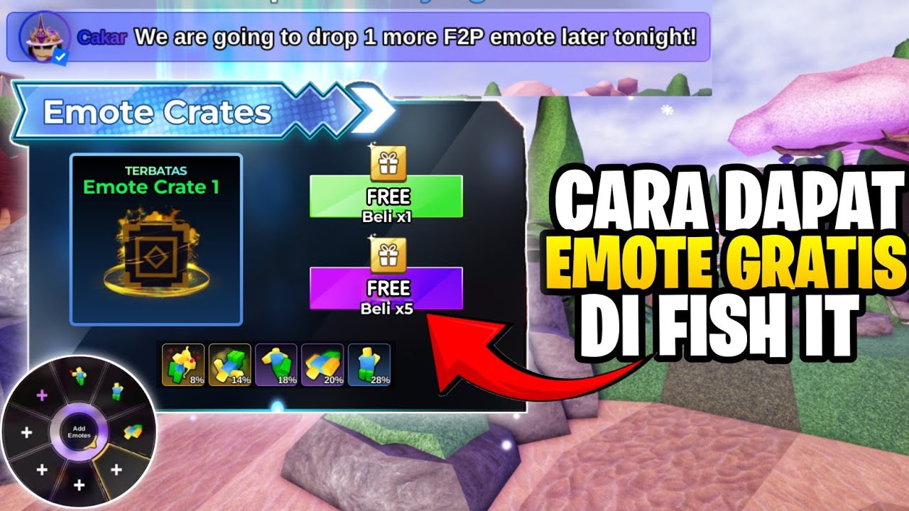 CARA DAPATKAN EMOTE GRATIS DI FISH IT ROBLOX - Tips & Trik Di Game FISH IT ROBLOX