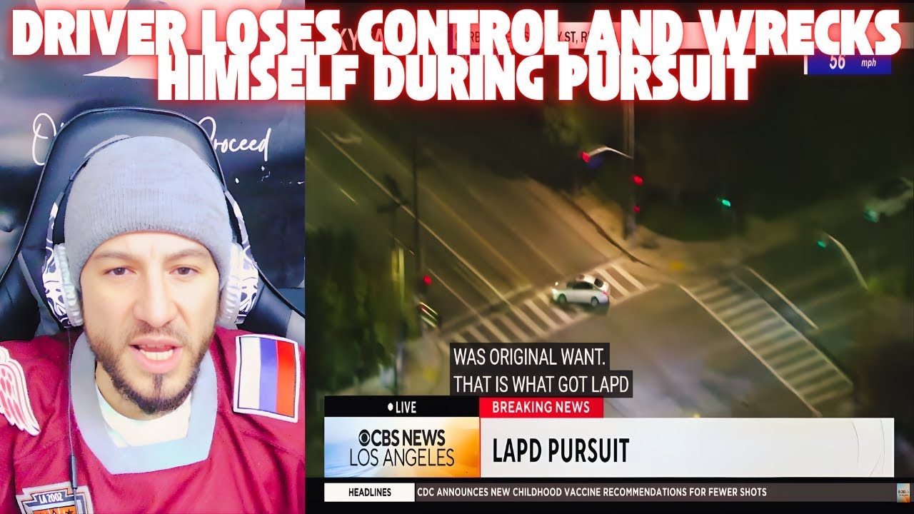 Driver Loses Control And Wrecks Himself During Pursuit