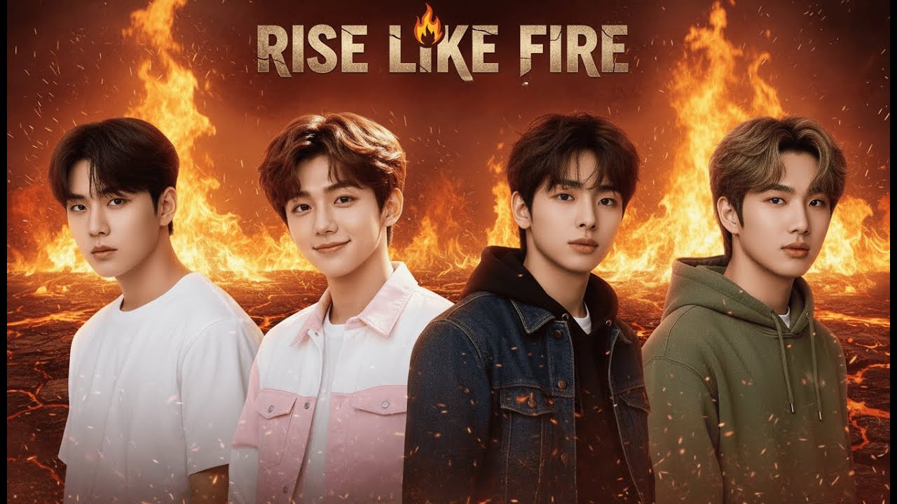 RISE LIKE FIRE – MV |AI P-Pop Boy Group Anthem of Power & Perseverance (4-Member Group)