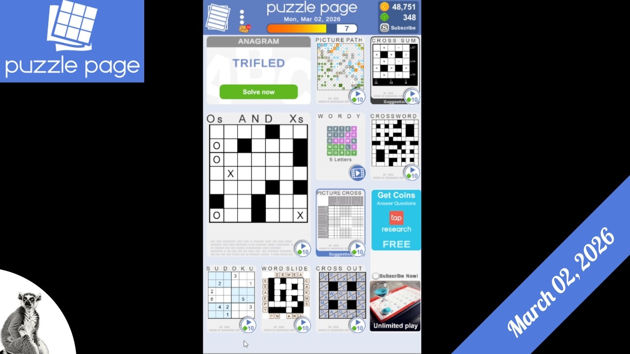 Puzzle Page Daily - March 02 2026