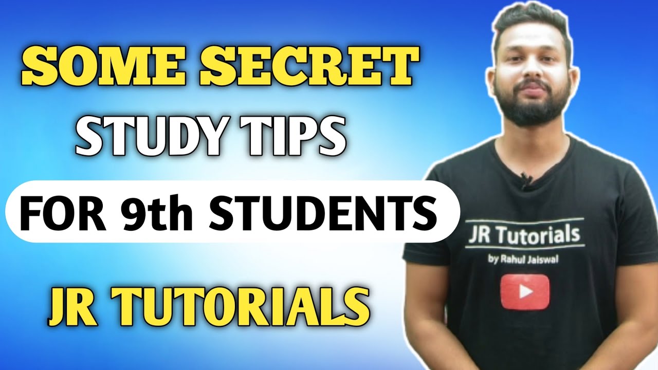 Some Secret Study Tips for 9th Standard Students | JR Tutorials |