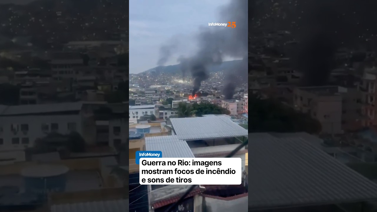Guerra no Rio: imagens mostram focos de inc&ecirc;ndio e sons de tiros