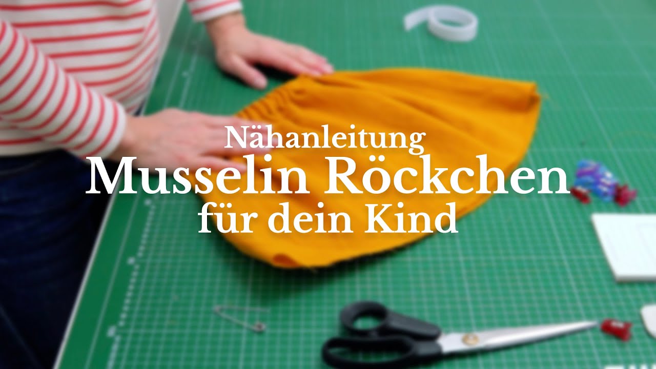 Tutorial: So nähst du einen einfachen Musselin Rock für Dein Kind