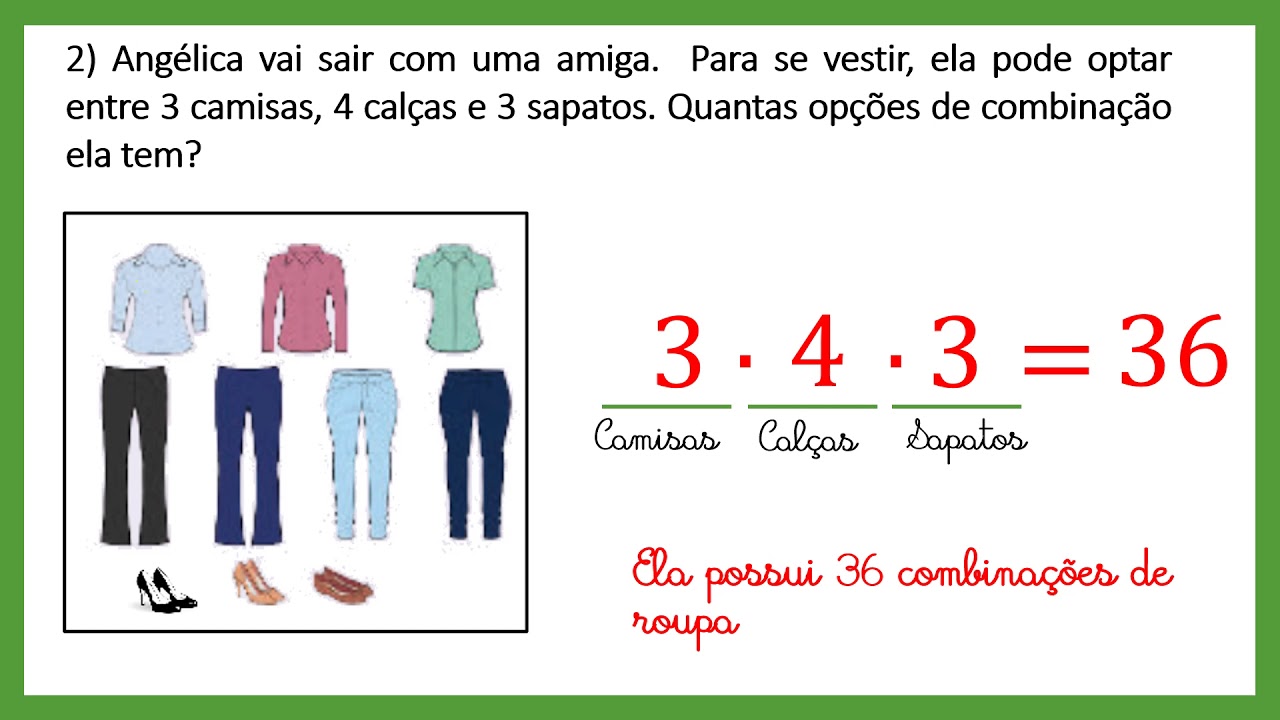 Princípio Multiplicativo - PFC -   Exercícios resolvidos -