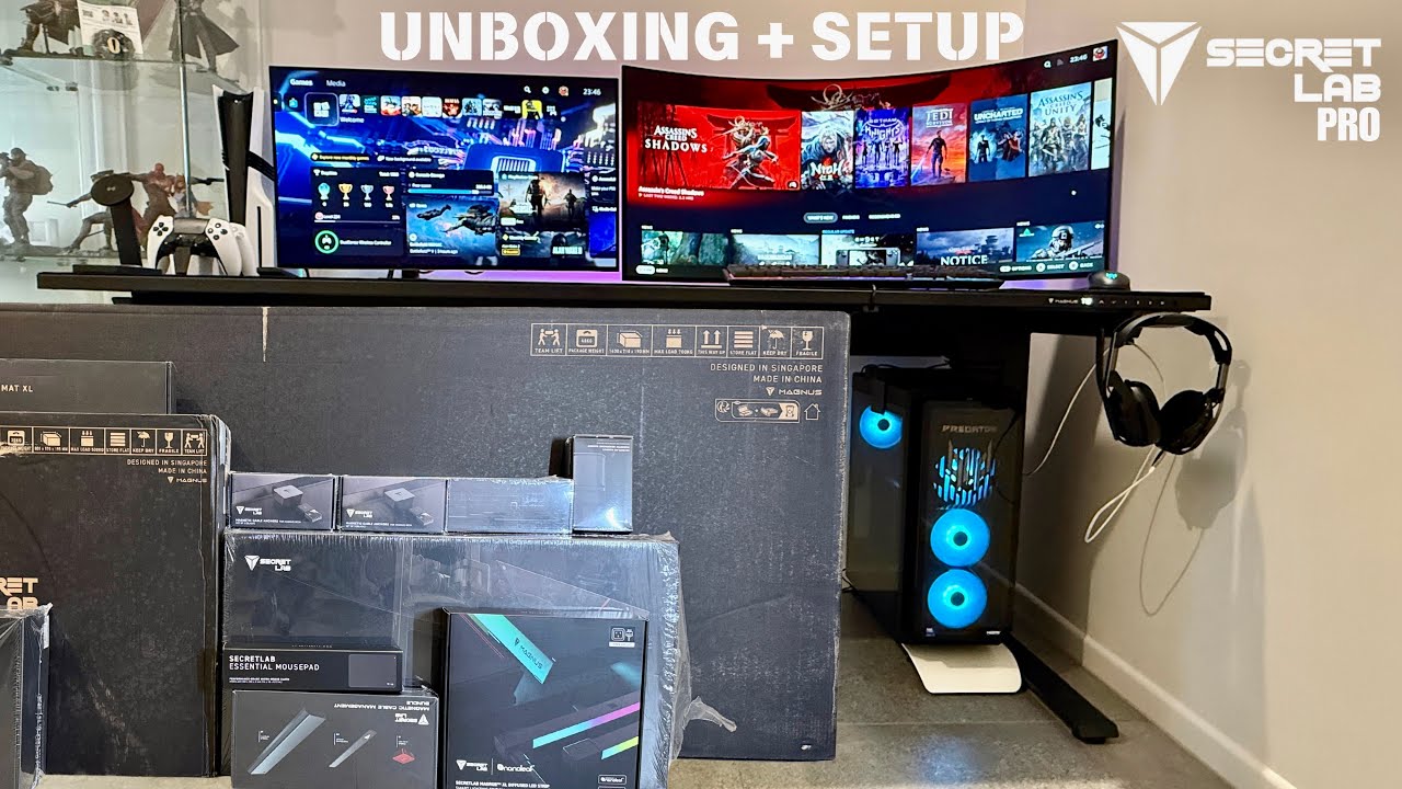 Secretlab Magnus Pro XL Unboxing & Full Setup – Best Gaming Desk 2025! @THESMGFIRE