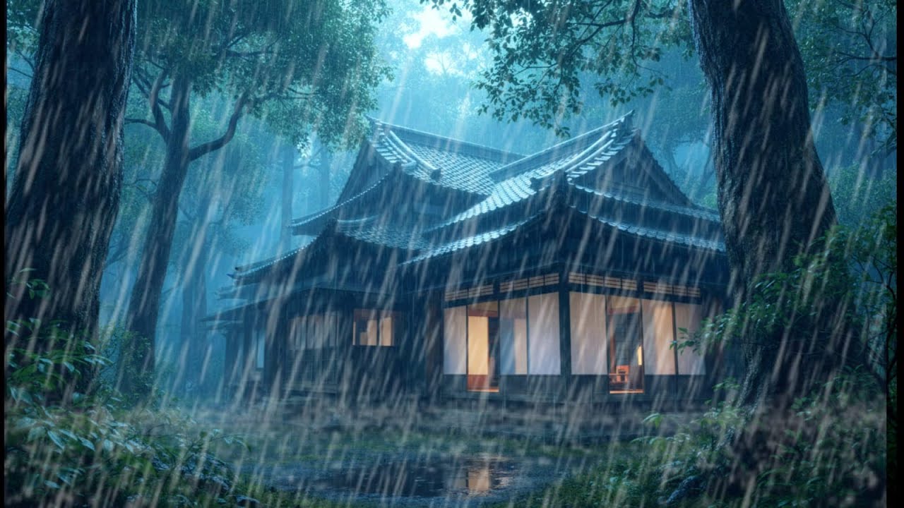 Heavy Rain Sound for Deep Sleep 🌧️ Powerful Night Rain to Help You Sleep Fast