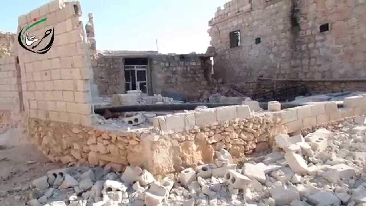 حريتان -  آثار الدمار جراء القصف الجوي على قرية باشكوي 21 - 10 - 2014