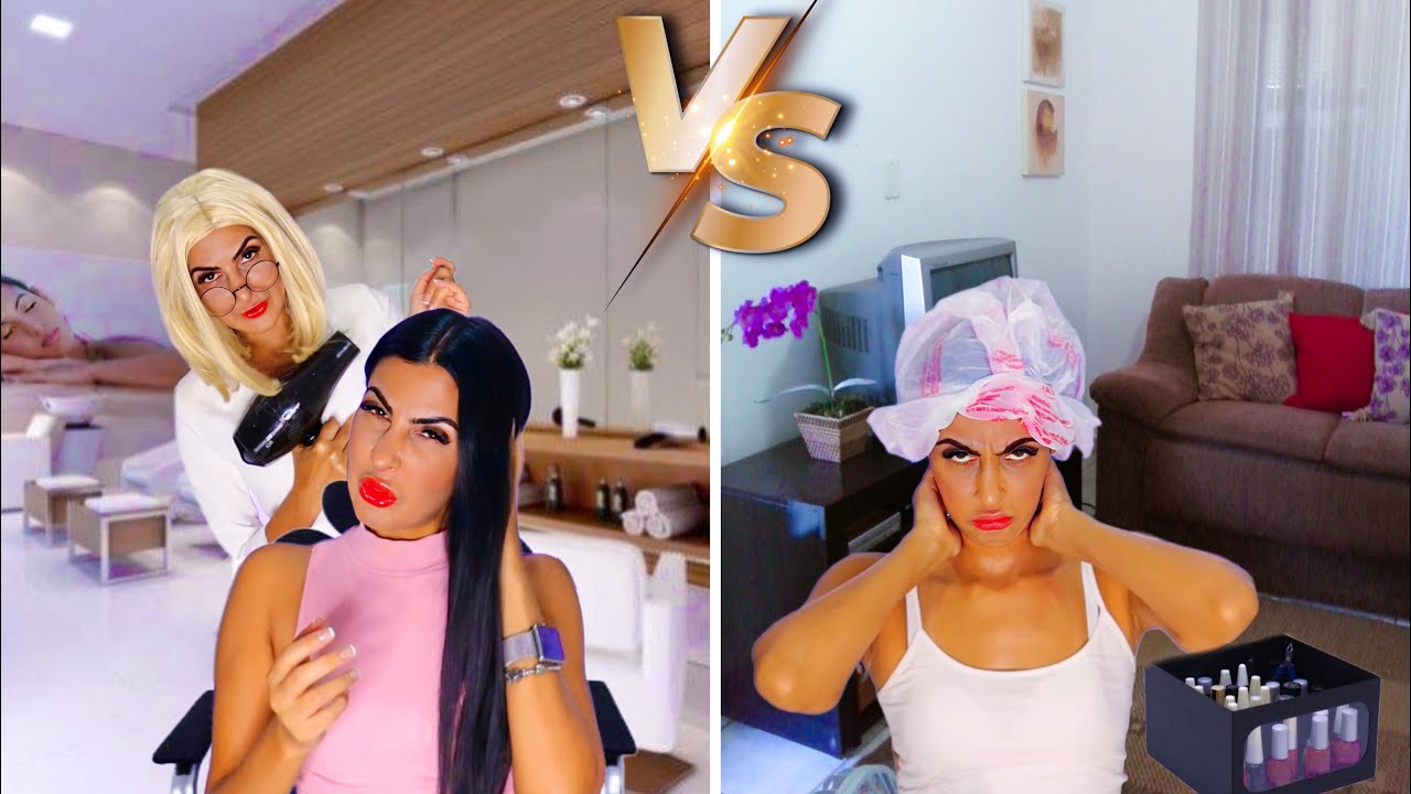 RICO VS POBRE ROTINA DE BELEZA BRUNA VS JACIARA #ricovspobre