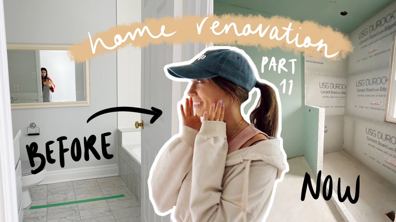 HOME RENOVATION WEEK 11 // disappointments, TILE, trim, AND DOORS!