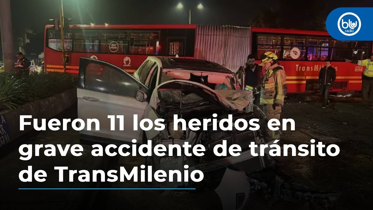 Fueron 11 los heridos en grave accidente de tránsito de TransMilenio