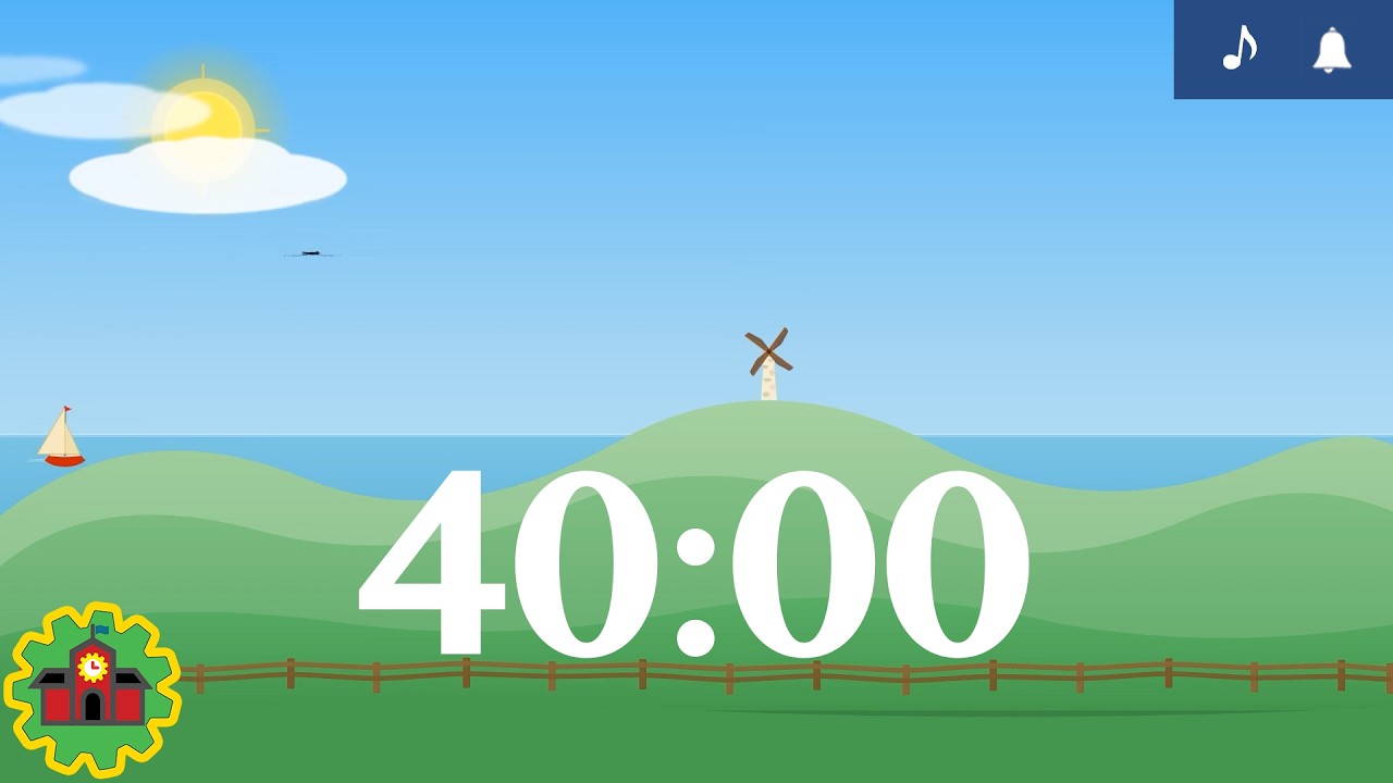 40 Minute Spring Classroom Timer 🌷 Relaxing Meadow Ambiance (Music & Alarm)