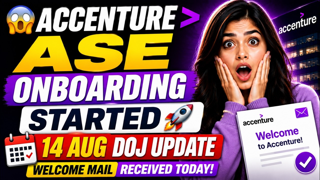 😨Accenture ASE Onboarding Started 🚀 14 Aug DOJ Update | Welcome Mail Received Today!