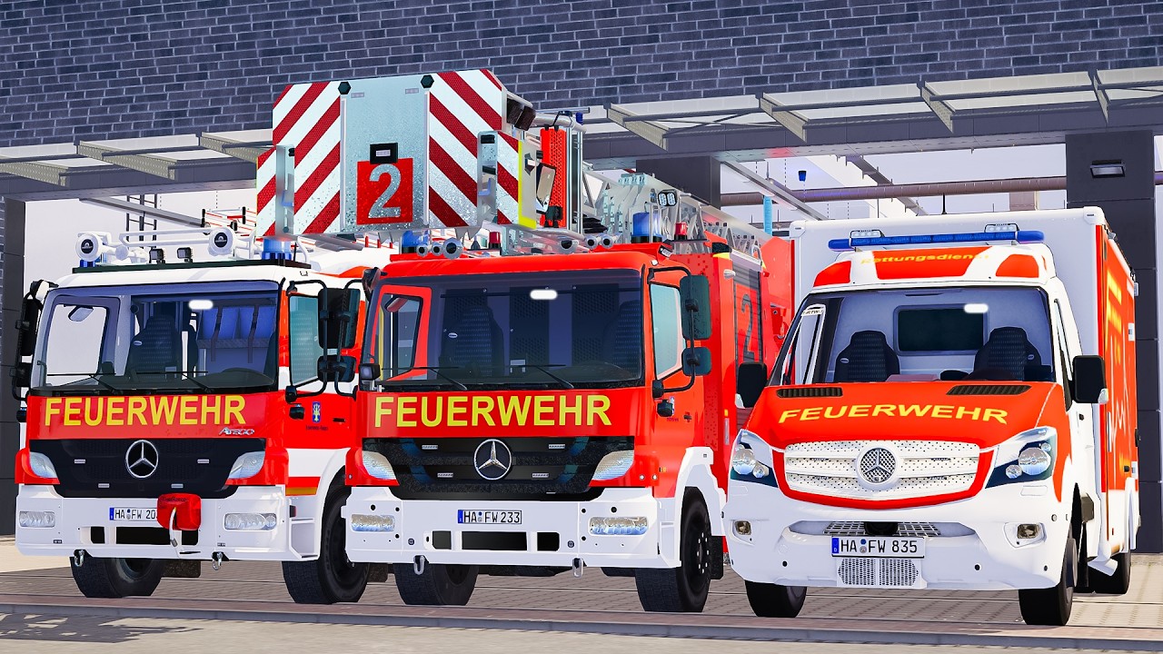 Emergency Call 112 – Hagen Multi Firefighters & Ambulance Responding! 🚑🚒🔥 4K Ultra