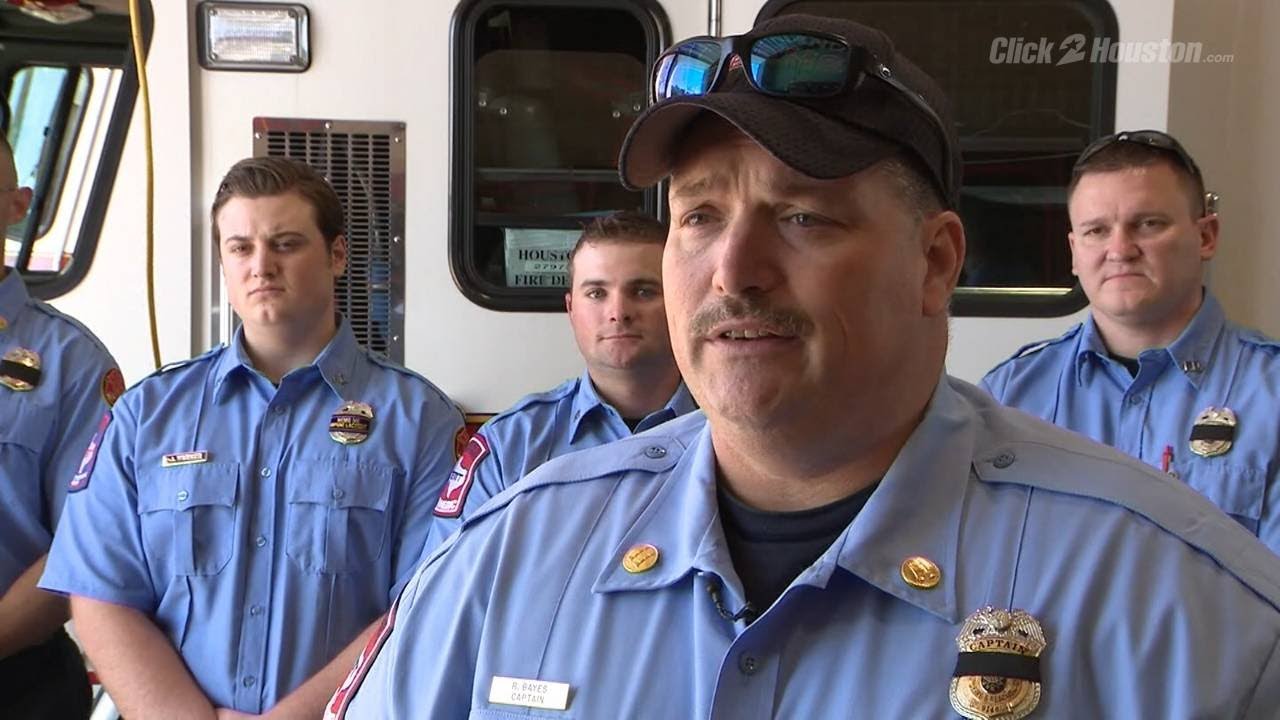 Texas firefighters stand watch as Houston honors Capt. Bill Dowling