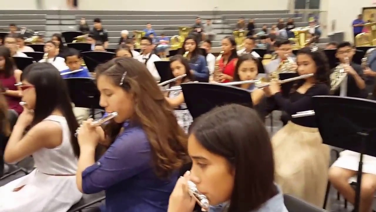 The LBJ Beginner Band plays 