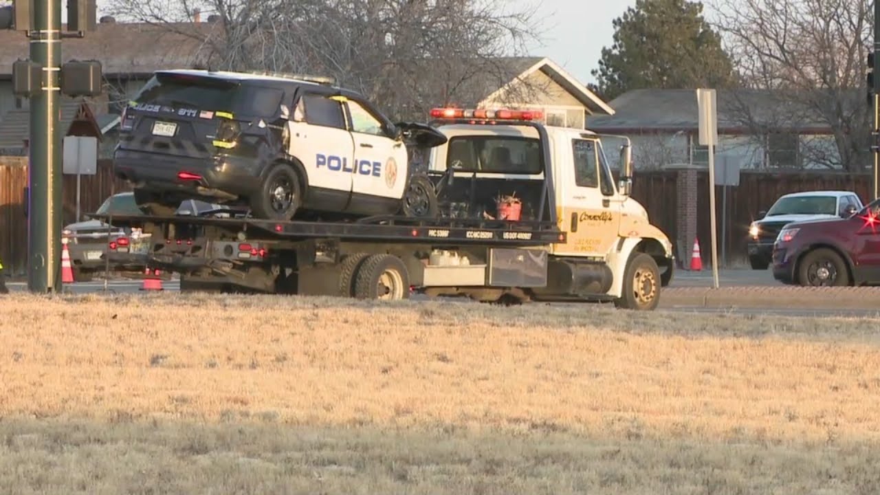 Westminster officer injured, woman killed after stolen car slams into police vehicle