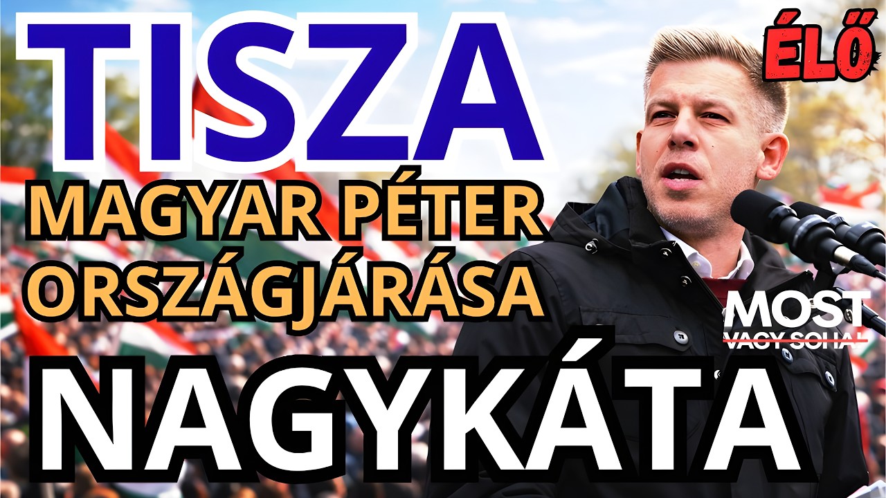 Magyar P&eacute;ter orsz&aacute;gj&aacute;r&aacute;sa - NAGYK&Aacute;TA 🔴⚪🟢 &Eacute;LŐ K&Ouml;ZVET&Iacute;T&Eacute;S - TISZA  #tiszap&aacute;rt #magyarpeter