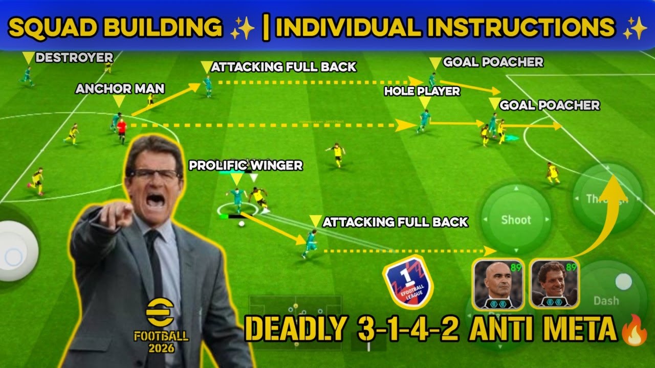 DEADLY 3-1-4-2 ANTI-META 🔥 | THE FORMATION PROS DON’T SHARE 😈 | EFOOTBALL 2026 MOBILE