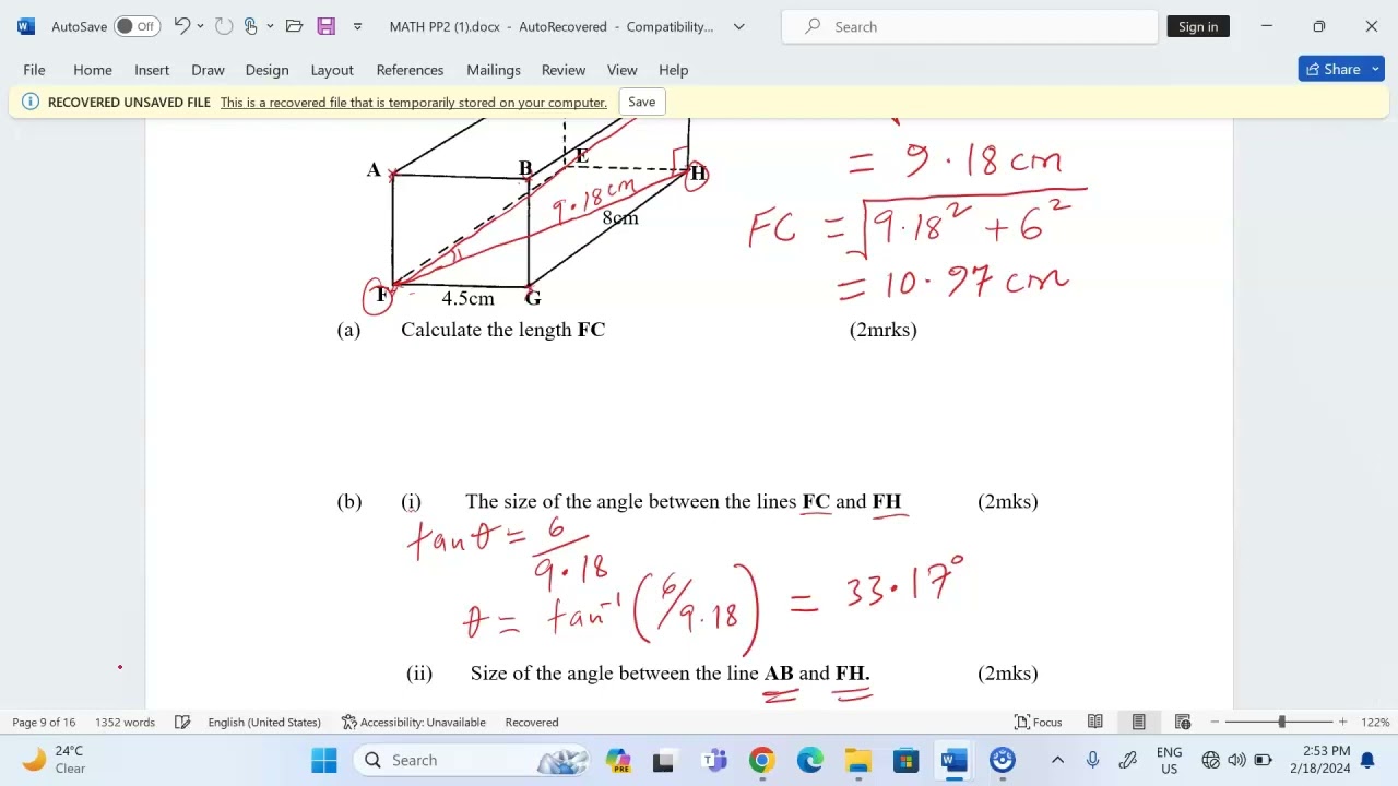 THREE DIMENSIONAL GEOMETRY  SKEW LINES AND ANGLES BETWEEN LINES AND PLANES