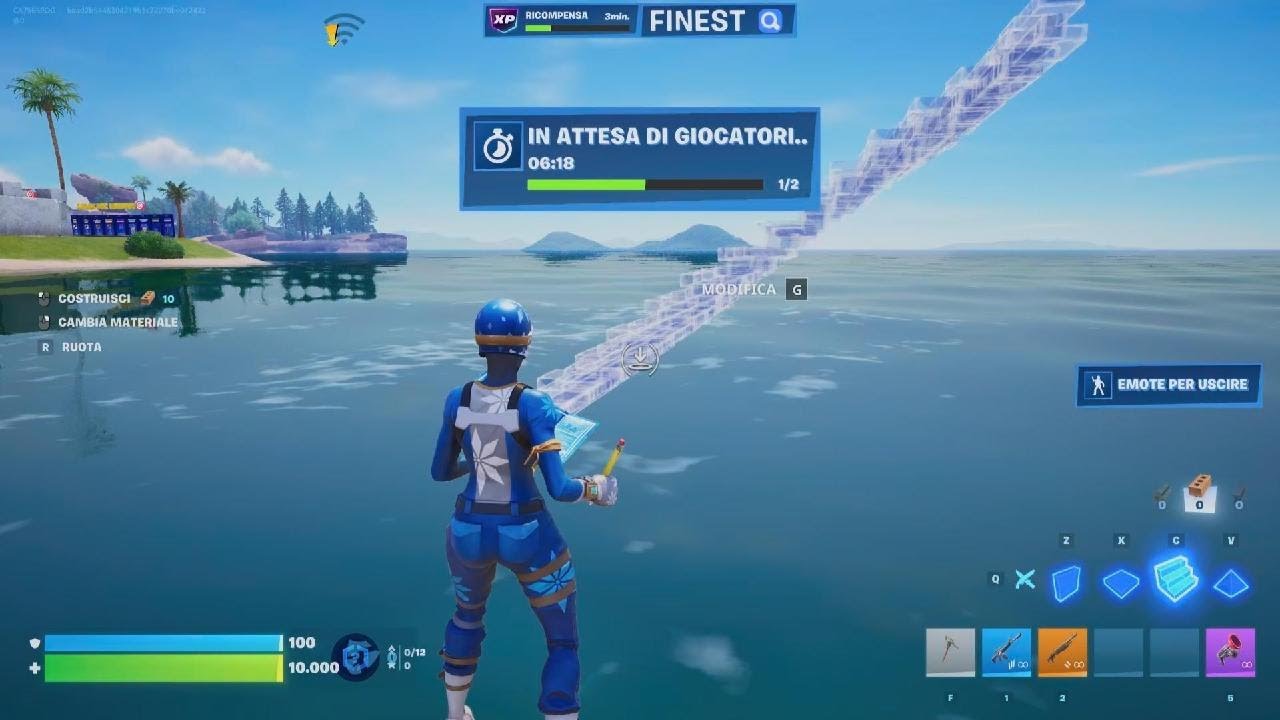 Gioco a Fortnite da mouse e tastiera
