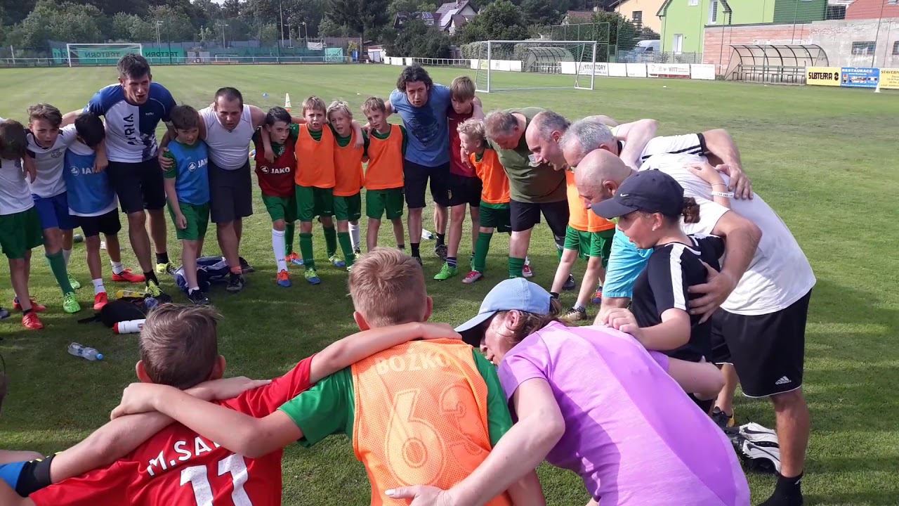 Pokřik Zelená a bílá po rozlučkovém zápase U 11 - 2019