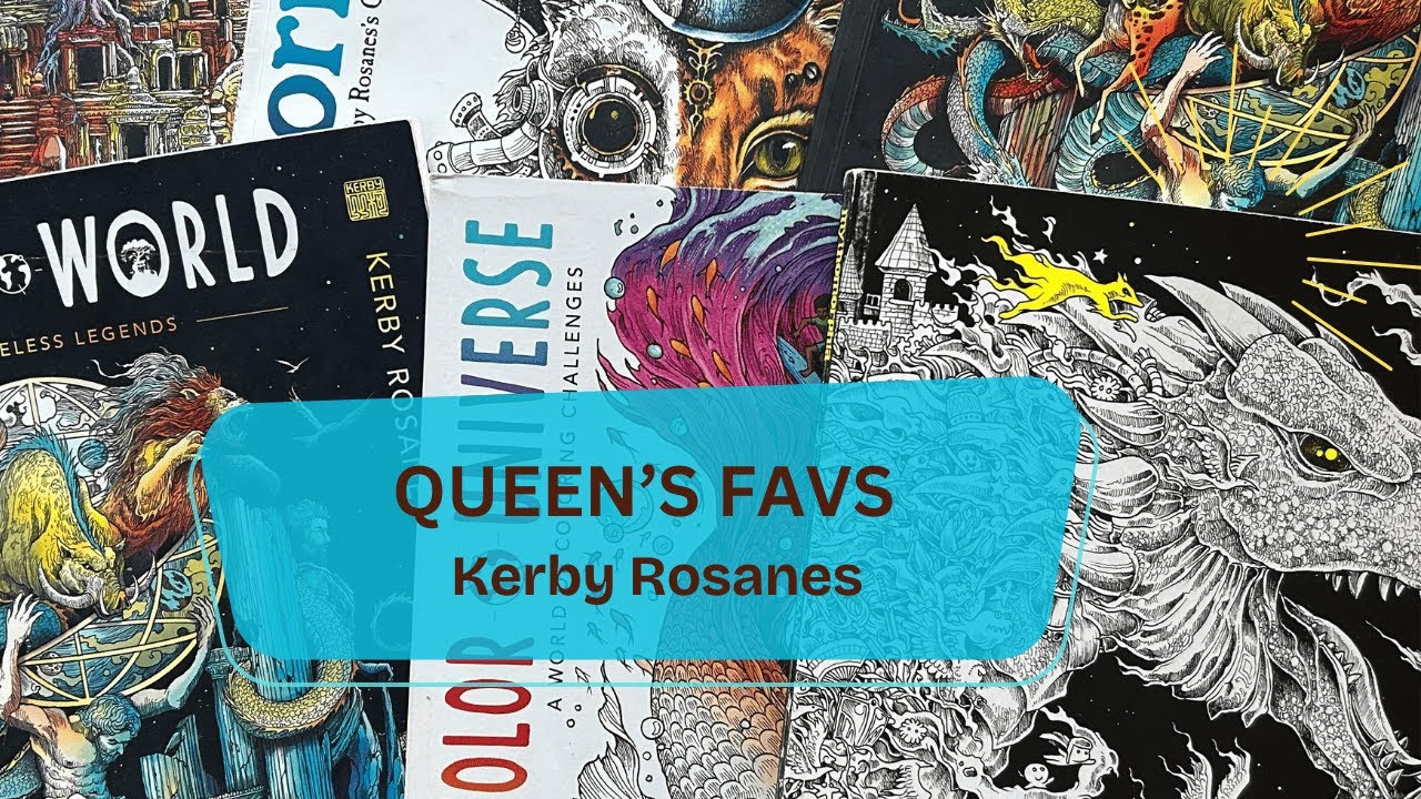 Sharing my favorite completed Kerby Rosanes coloring pages