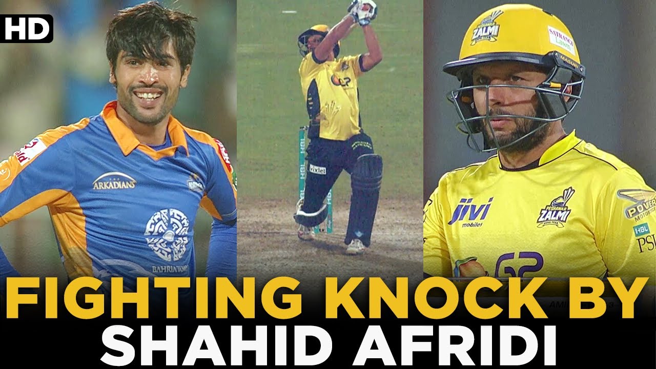 Fighting Knock By Boom Boom Shahid Afridi | Peshawar vs Karachi | HBL PSL | MB2A
