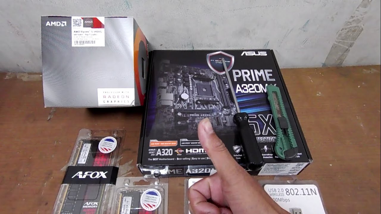 AMAD RYZEN 5 3400G ASUS A320MK SSD TEAM GX2 256GB