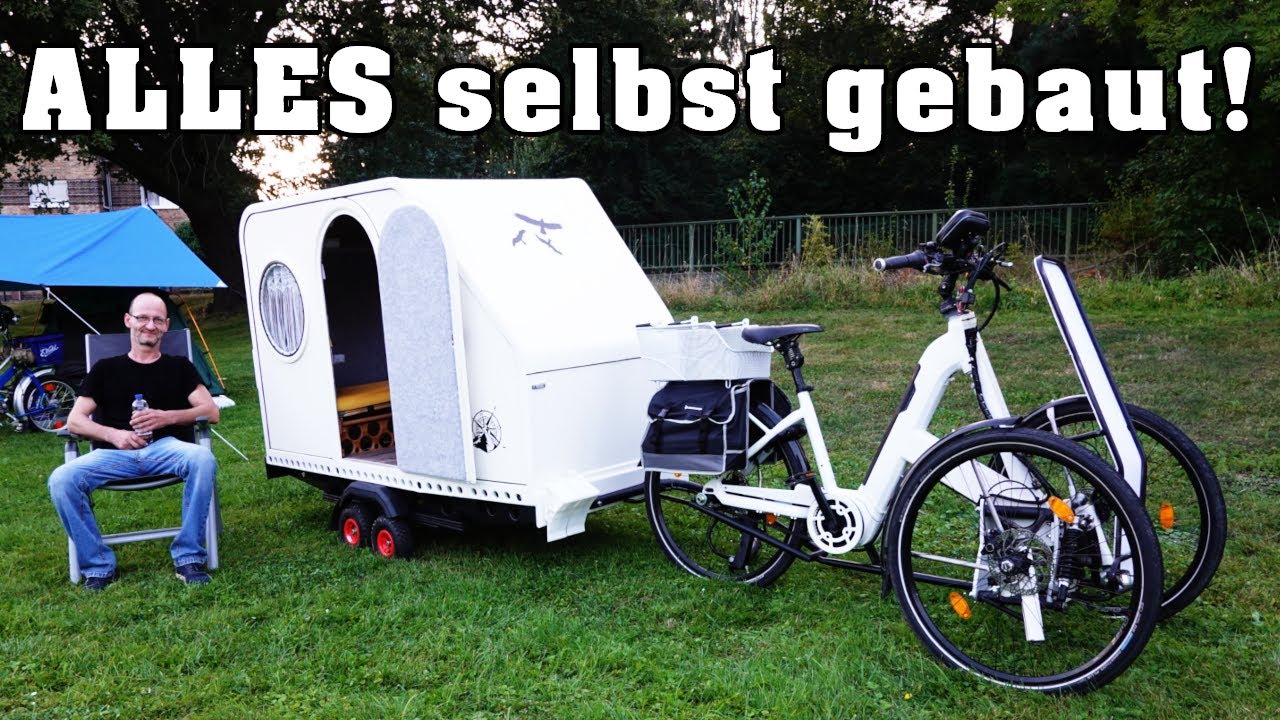 Dieses Fahrradwohnwagen Gespann ist unglaublich raffiniert und kreativ in Perfektion gebaut!