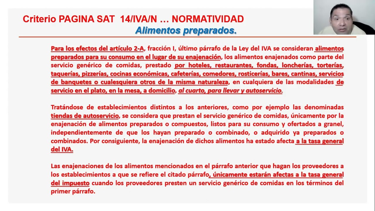 IVA PANADERIA Y NEGOCIOS QUE PREPARAN ALIMENTOS Y BEBIDAS  PARA  SU CONSUMO O  ENTREGA A DOMICILIO