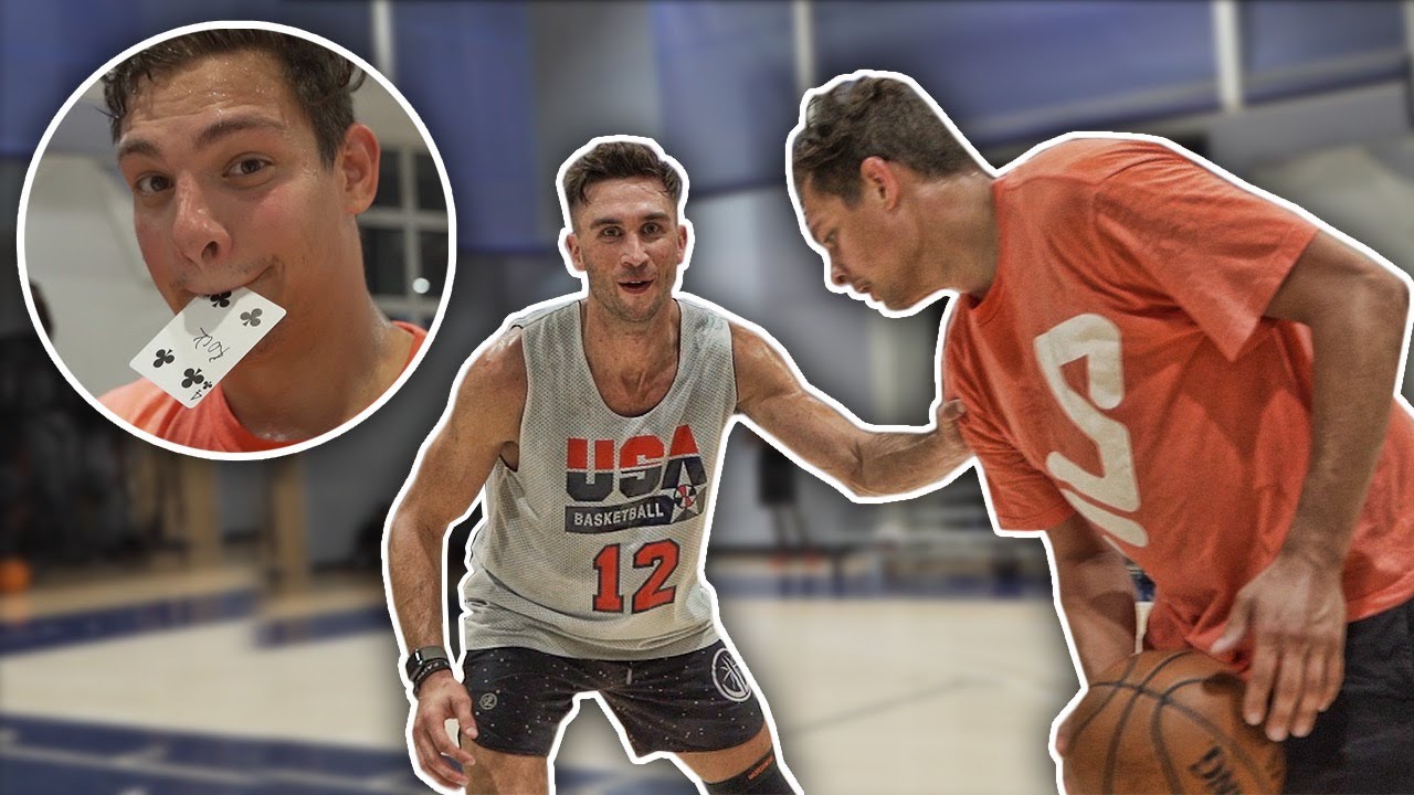 1v1 Against a MAGICIAN 😱He shows us an INSANE MAGIC TRICK TOO!! Steven Brundage can HOOP TOO