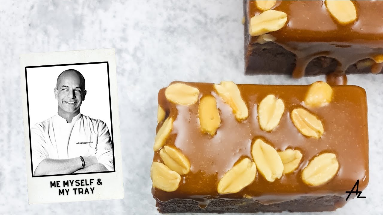 Adriano Zumbo - Peanut, Banana, Miso Caramel Brownie Tray Bake